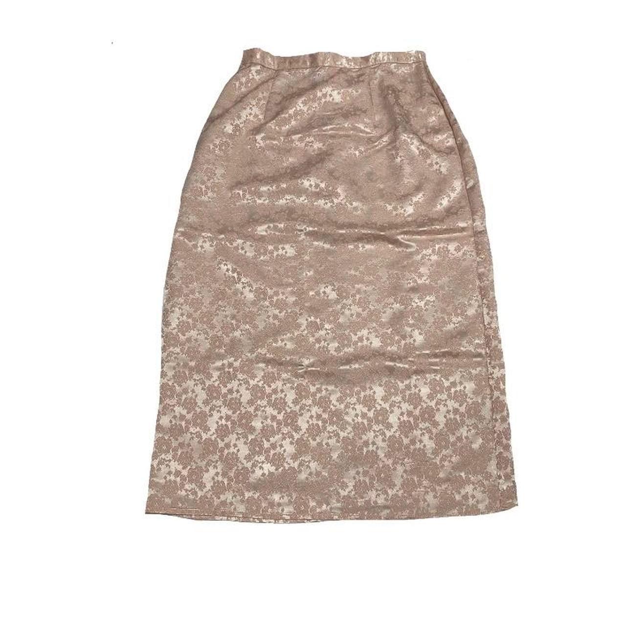 70s Jacquard Romantic Coquette Midi Skirt ABOUT... - Depop