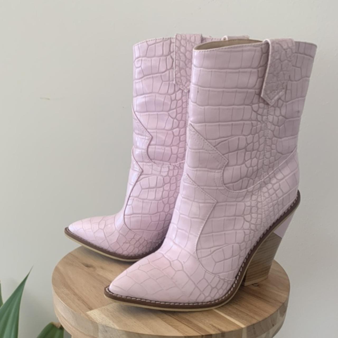 Pink Cowboy Boots Snake Skin 💕 Size 37... Depop