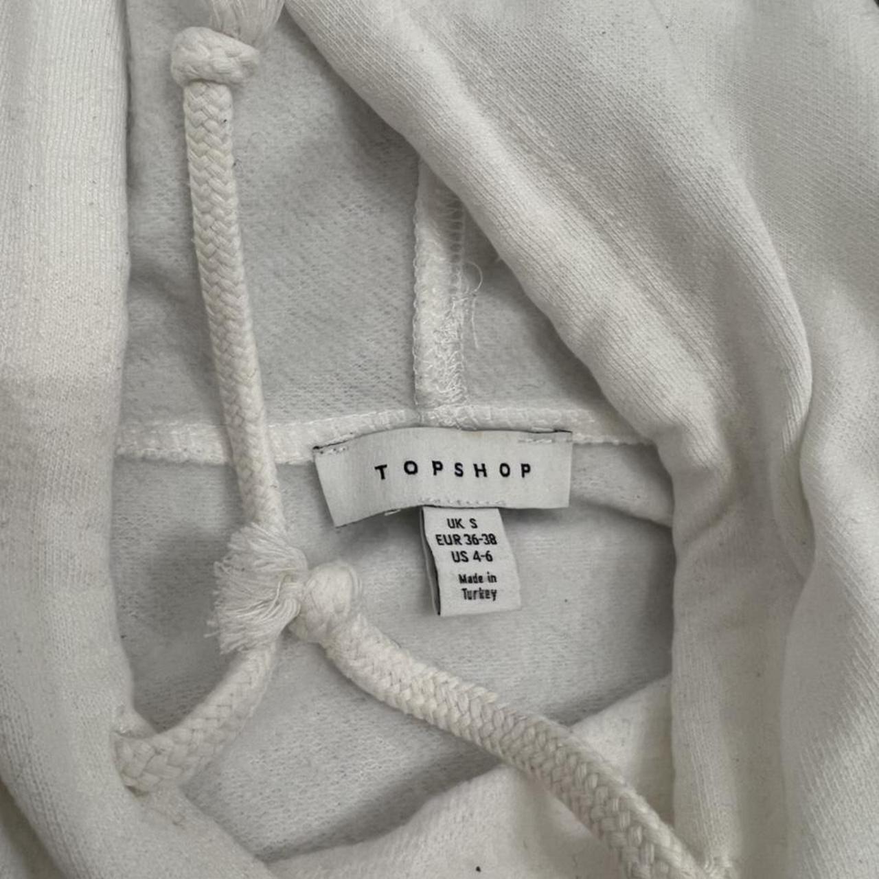 White deals hoodie topshop