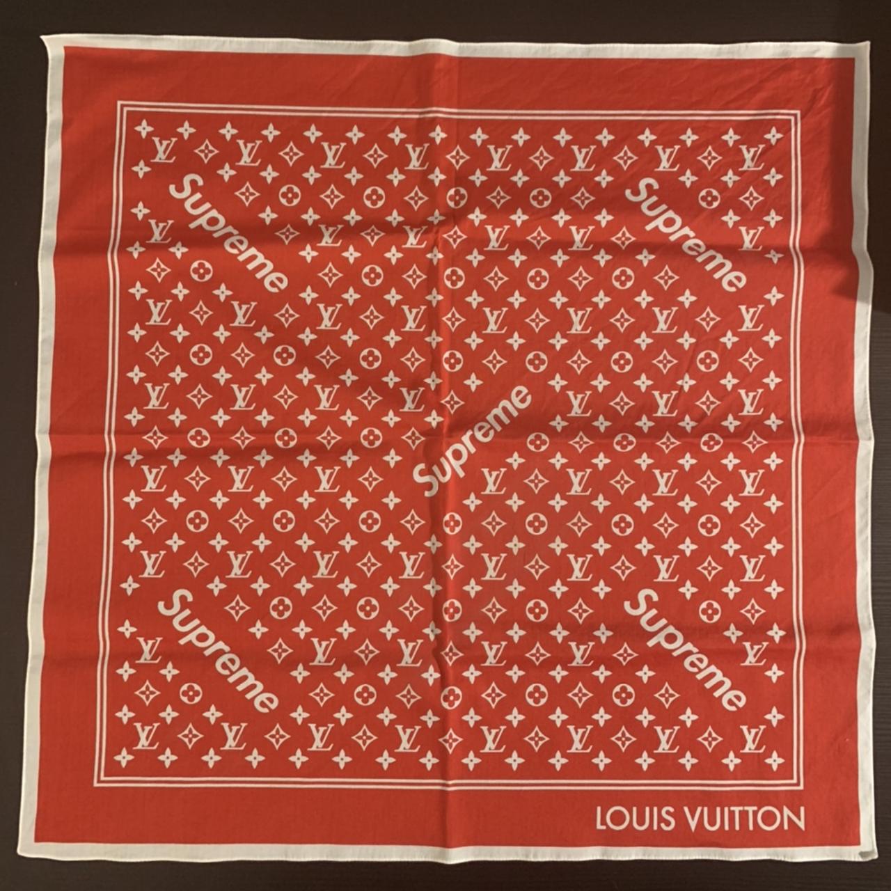 Louis Vuitton X Supreme Bandana Brown new, with box - Depop