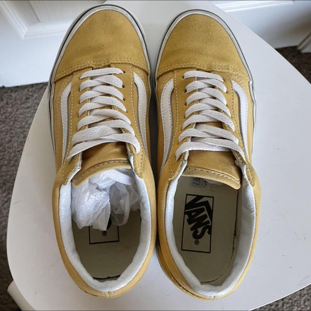 Lv yellow ochre checkerboard vans #vans - Depop