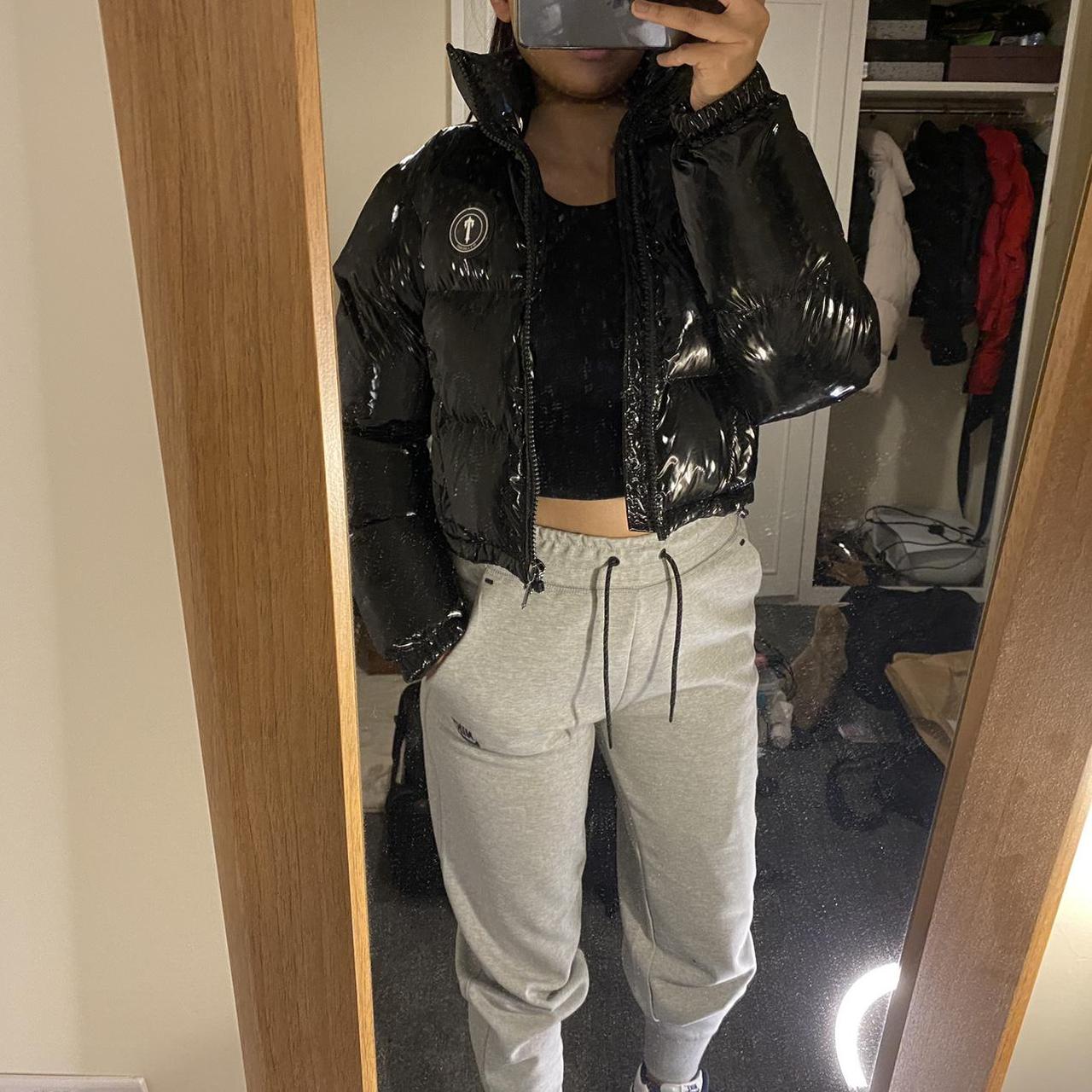 TRAPSTAR WOMEN'S IRONGATE PUFFER JACKET SHINY... Depop