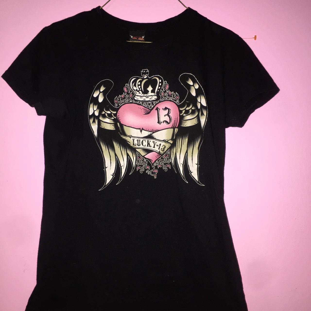 Women's Black and Pink T-shirt | Depop