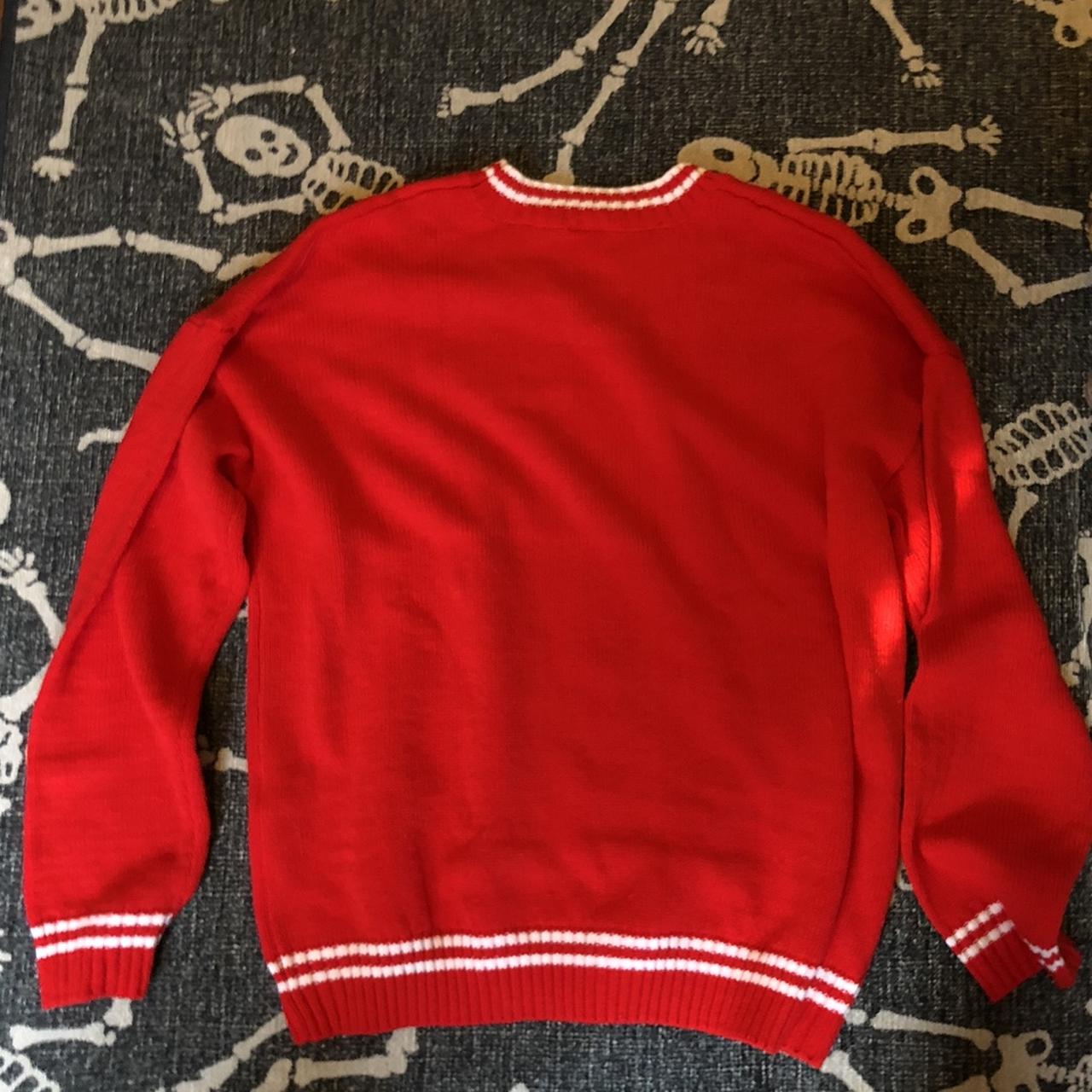 Coca-Cola Men's Red and White Jumper | Depop