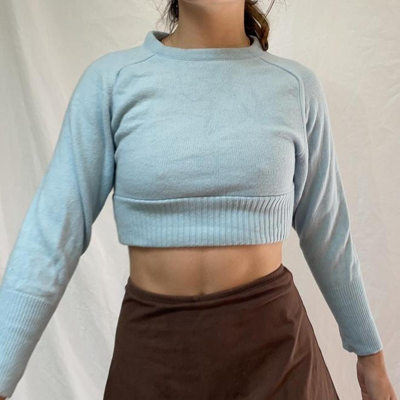 Tiffany blue cashmere cropped sweater I