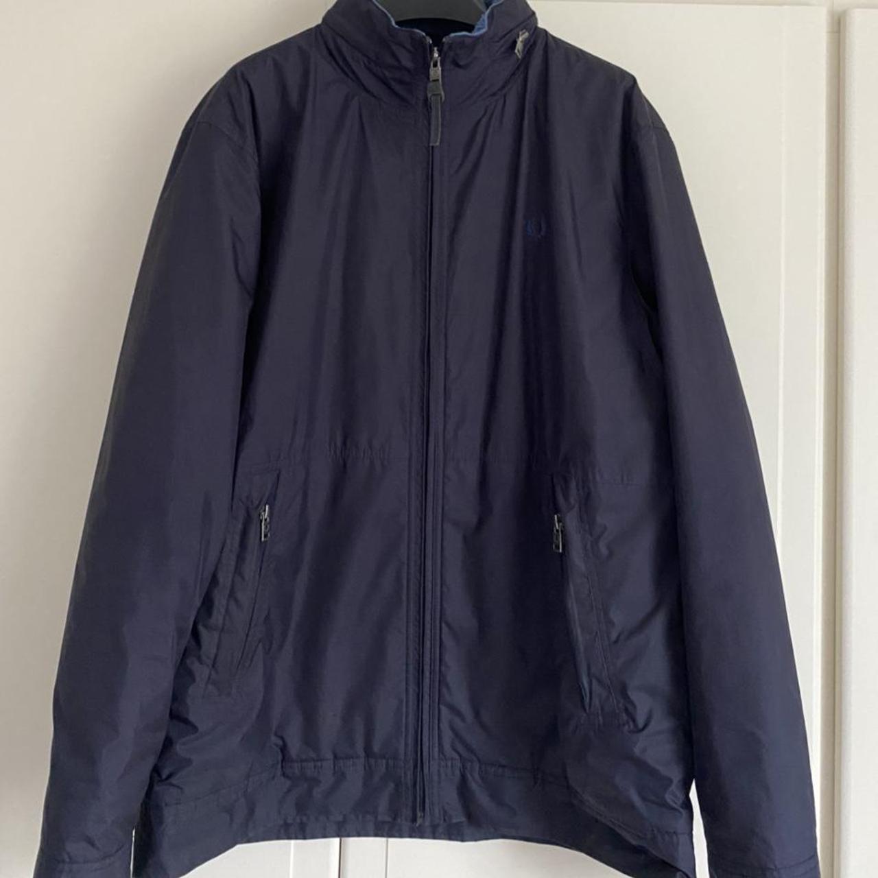 Fred Perry waterproof navy down jacket. Such a... - Depop