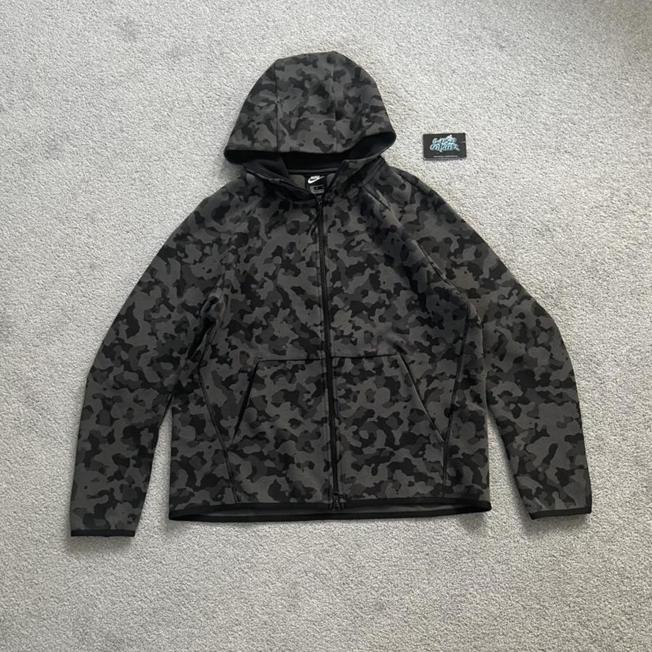 Old season Nike tech fleece dark grey camo... - Depop