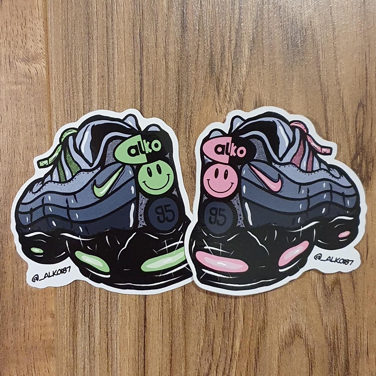 Cute set of Nike stickers :) perfect for laptops, - Depop
