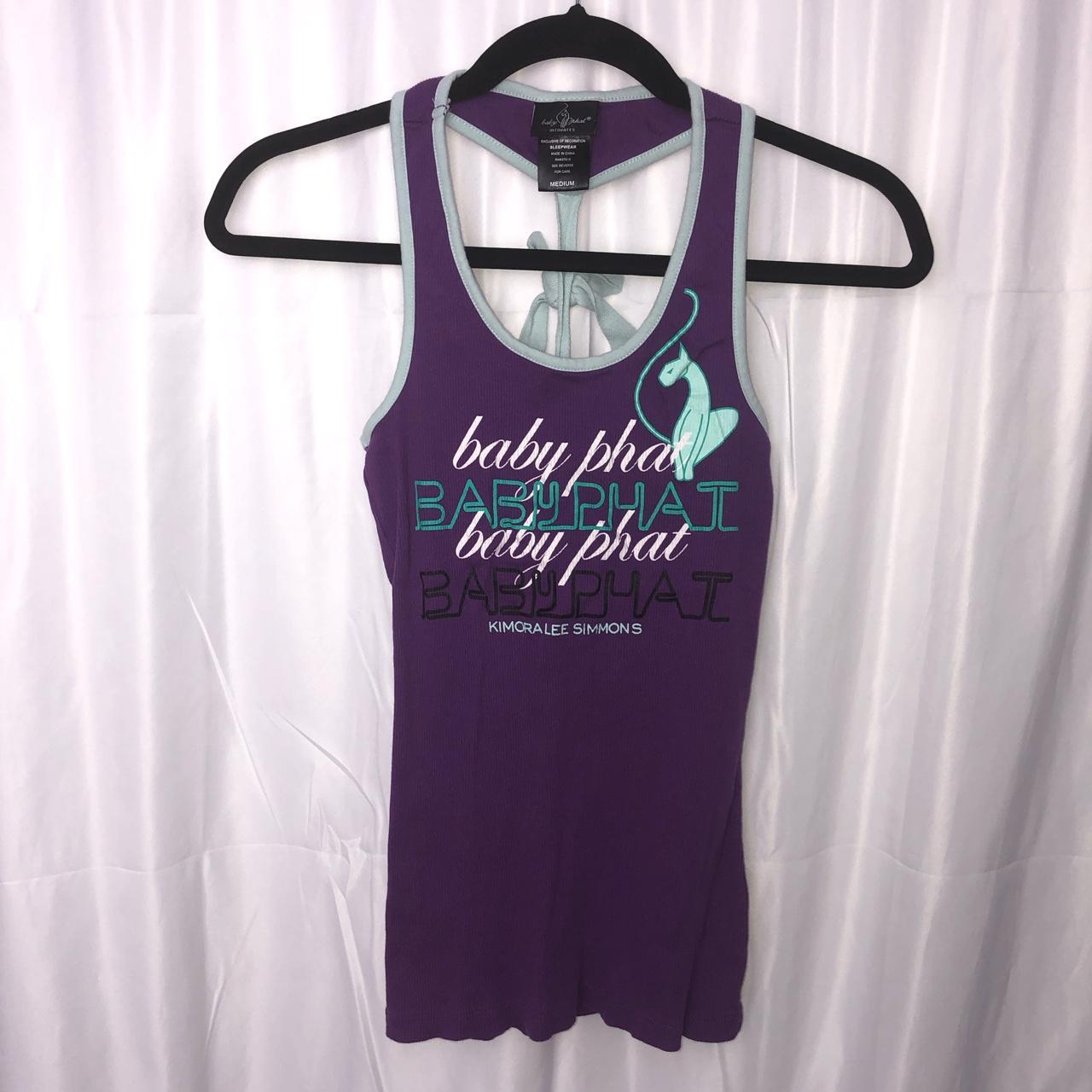 Baby Phat tank top Purple ribbed 100 cotton tank... Depop