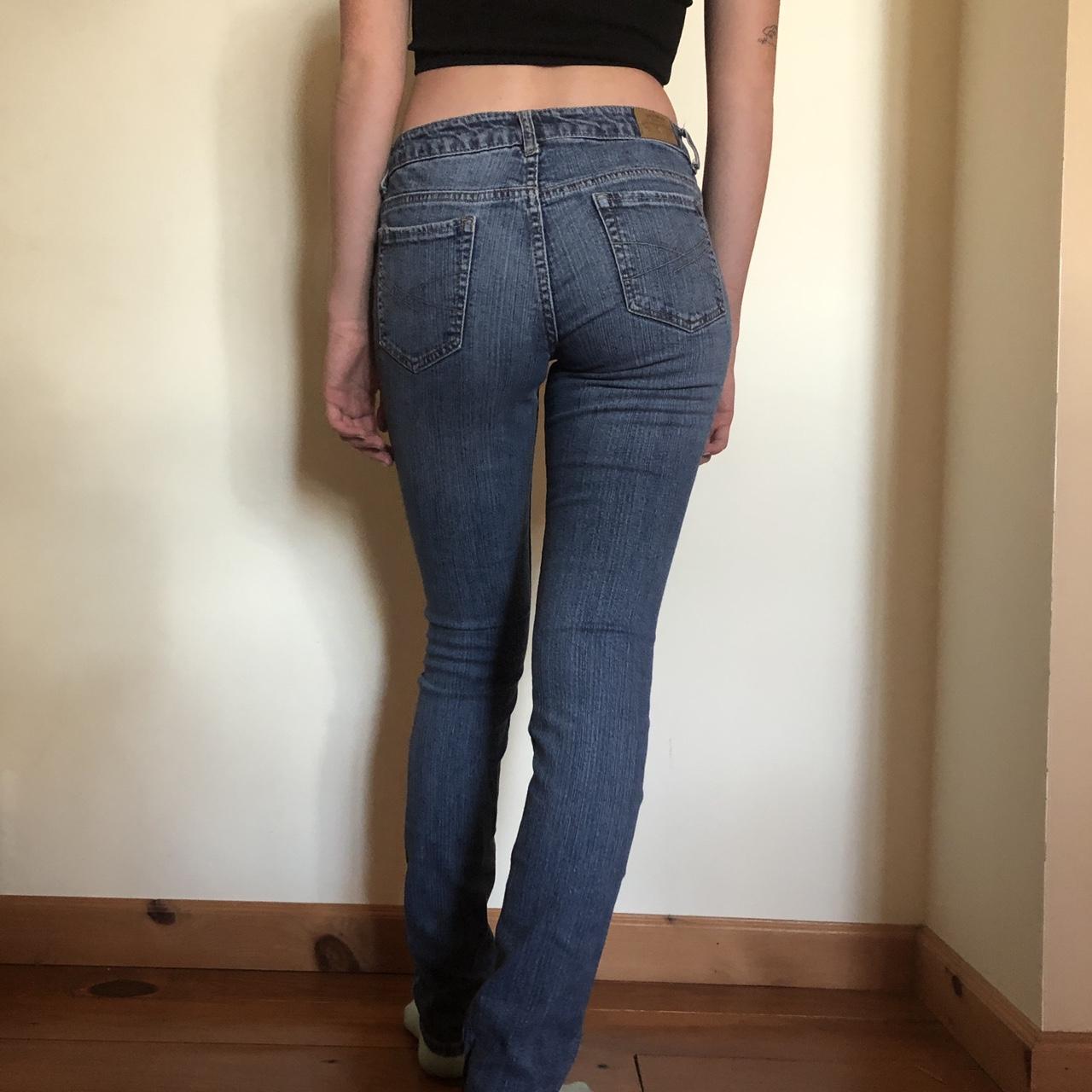 #y2k low rise skinny jeans by the og aeropostale 🍑... - Depop