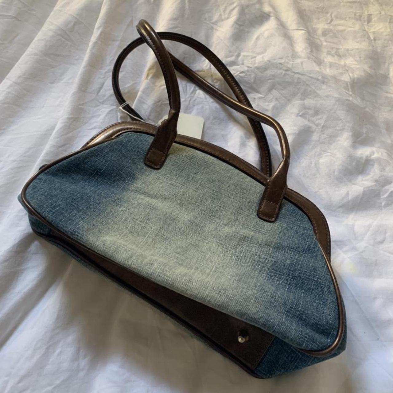 Women's Blue and Brown Bag Depop