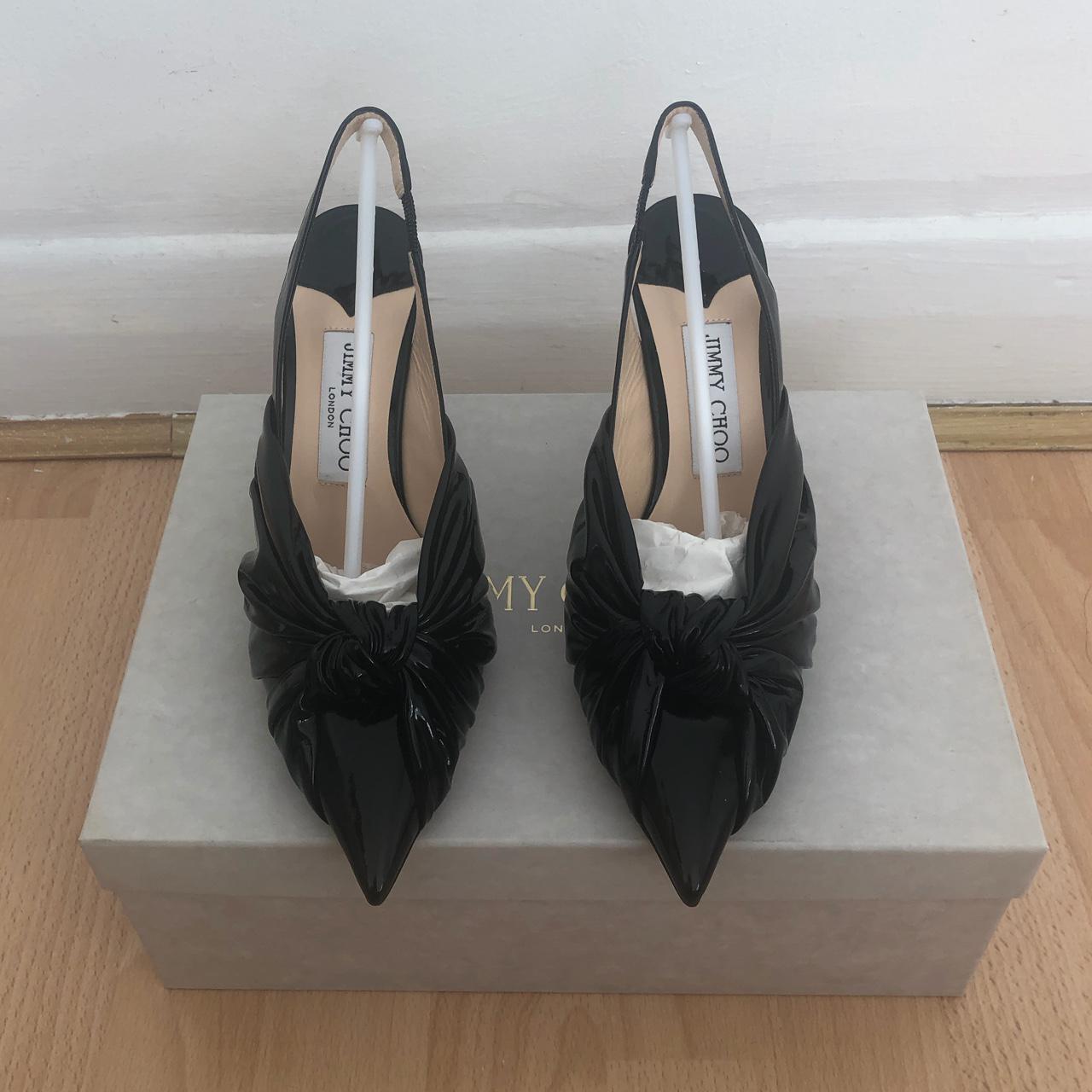 BRAND NEW Jimmy Choo Black Patent Heels ANNABELL 85... - Depop