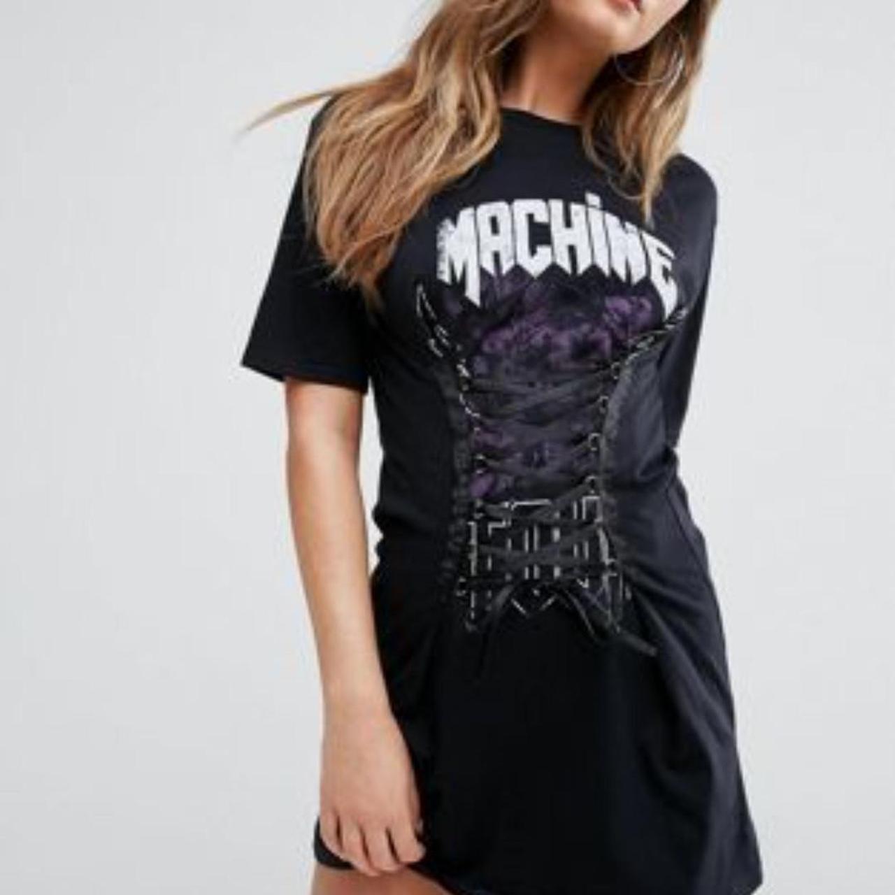 River Island Women's Black and Purple Dress Depop