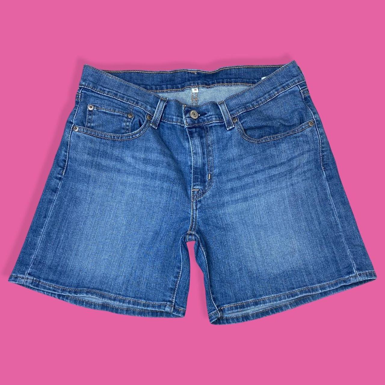 Levi's Medium Wash Shorts. Size 31, cotton/spandex... Depop