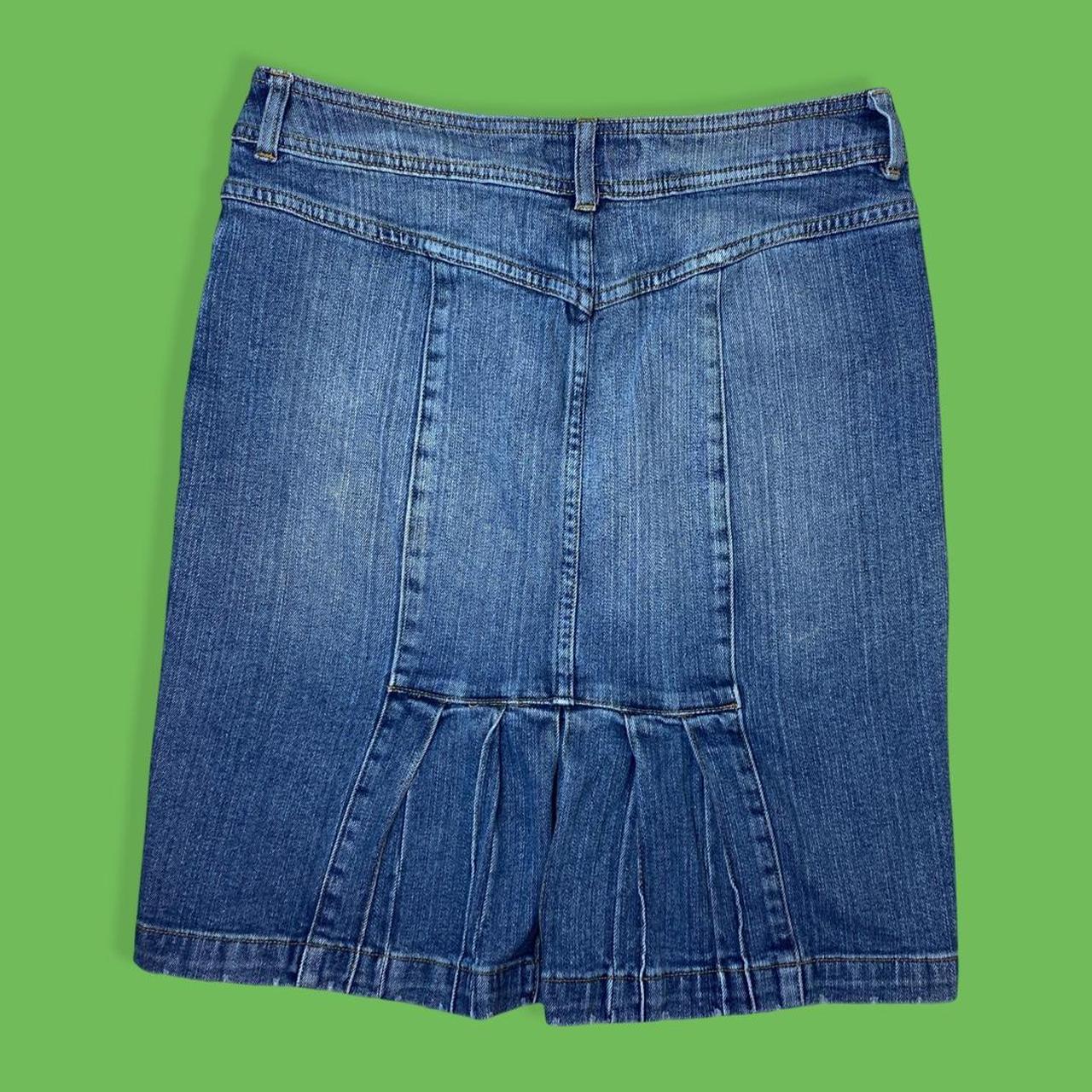Vintage 90s Denim Skirt. Size 10, cotton/spandex... Depop