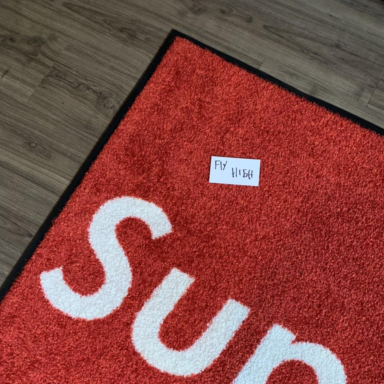 BEST Supreme-Louis Vuitton Red Inspired Area Rug • Kybershop