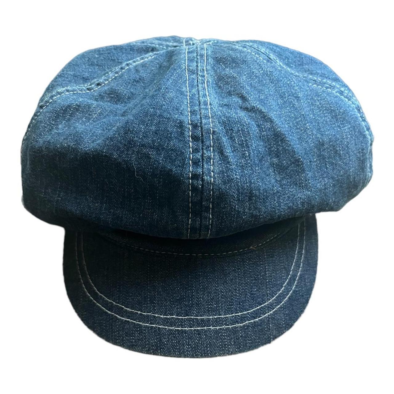 Vintage 90s Nine West Denim Newsboy Style Hat. On... - Depop