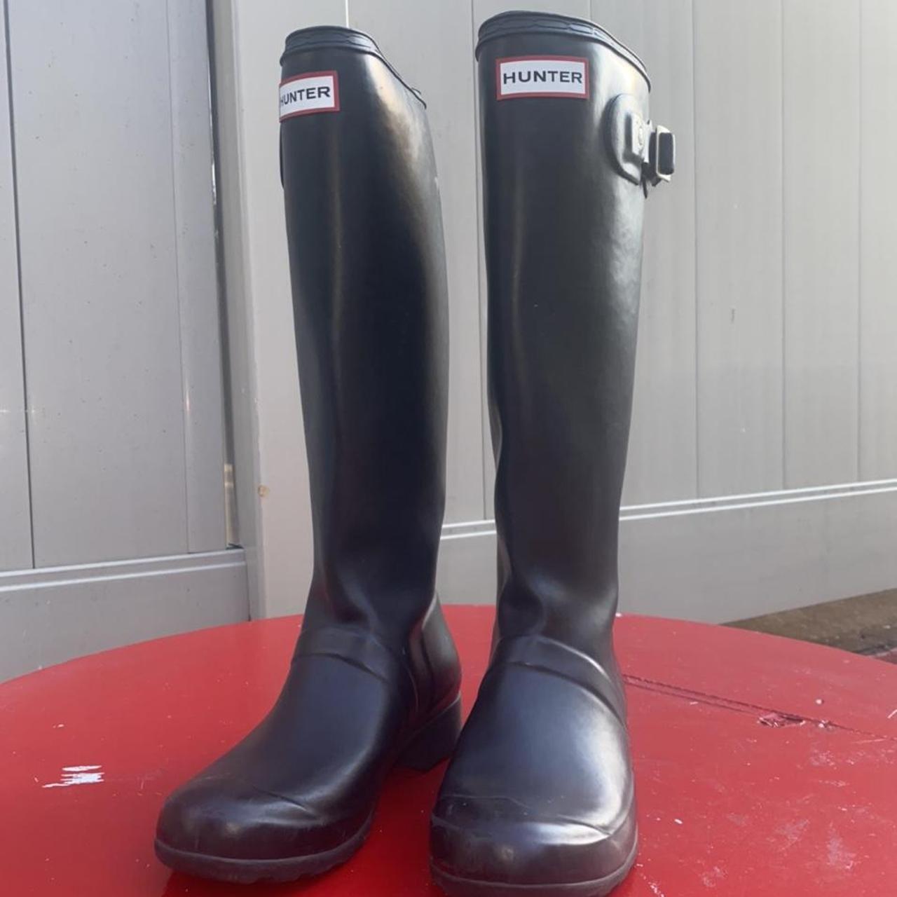 womens original tall hunter boots* these were loved... - Depop