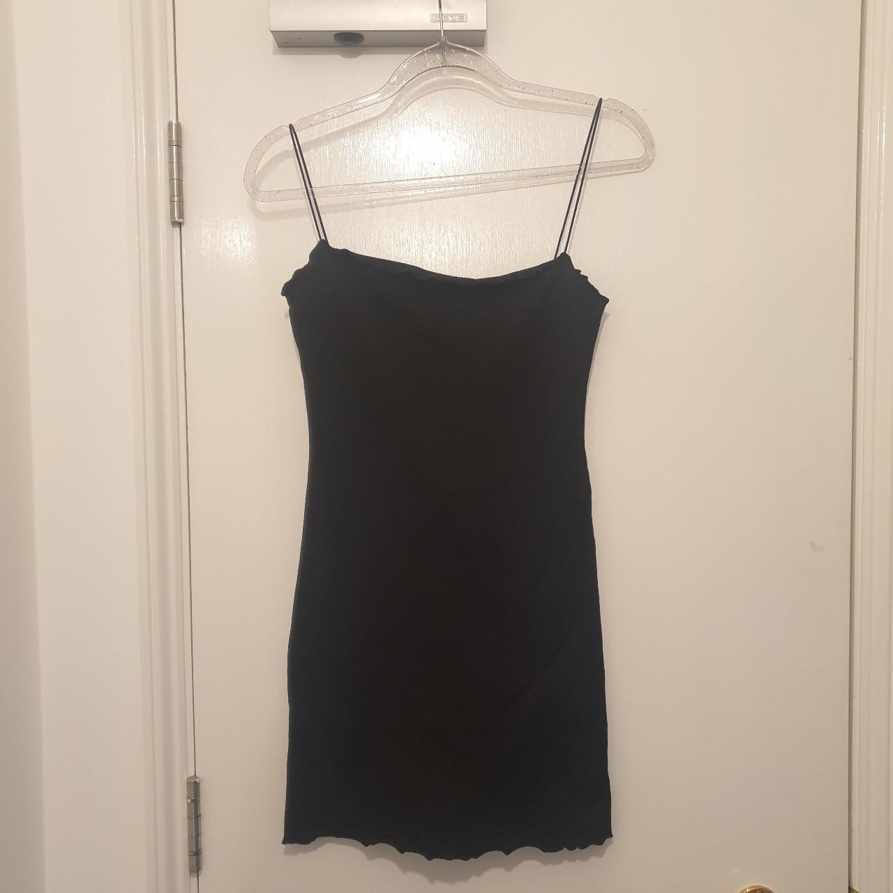 Ribbed strappy mini dress from Bershka size medium. - Depop