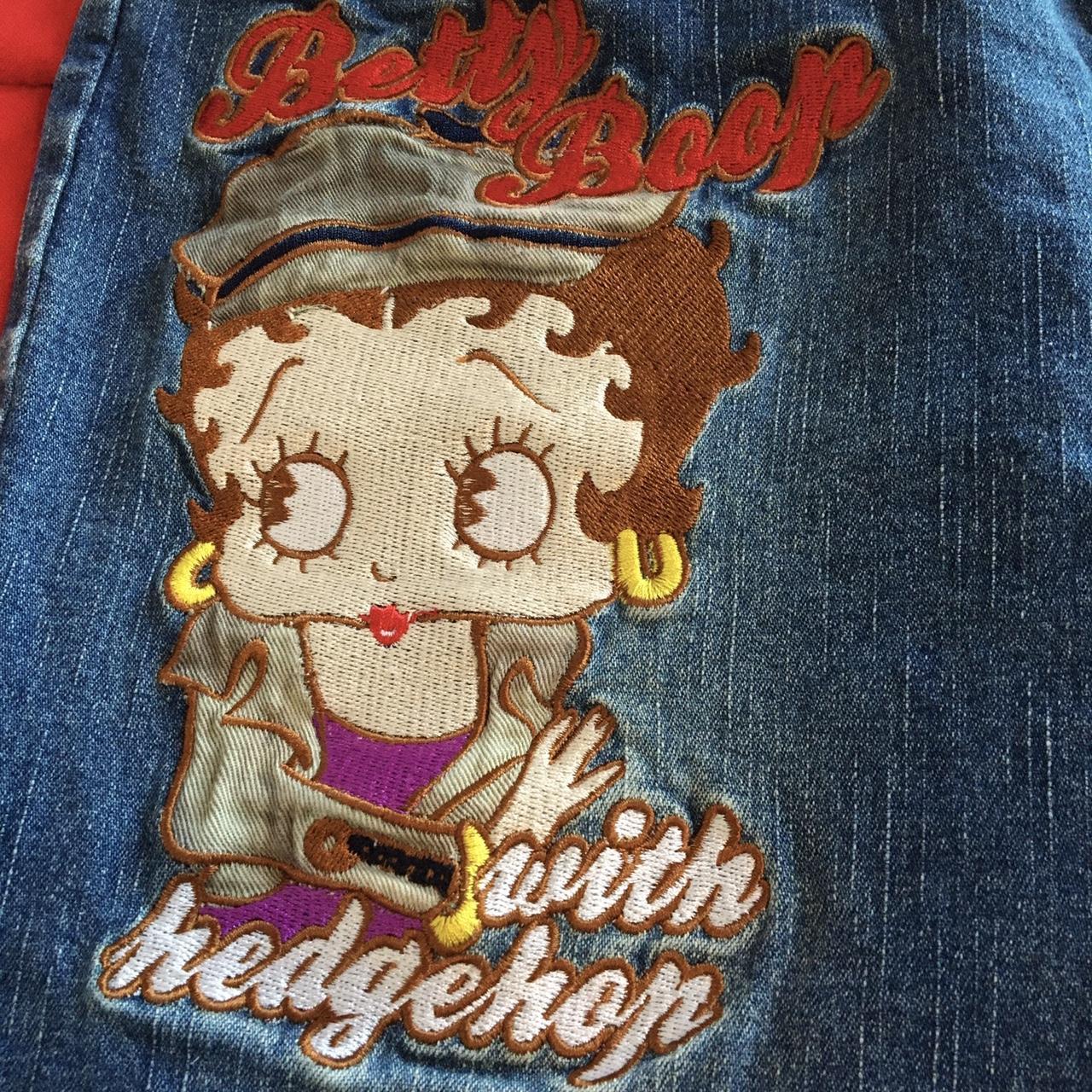 Betty boop embroidered jeans, Rare! Betty boop with