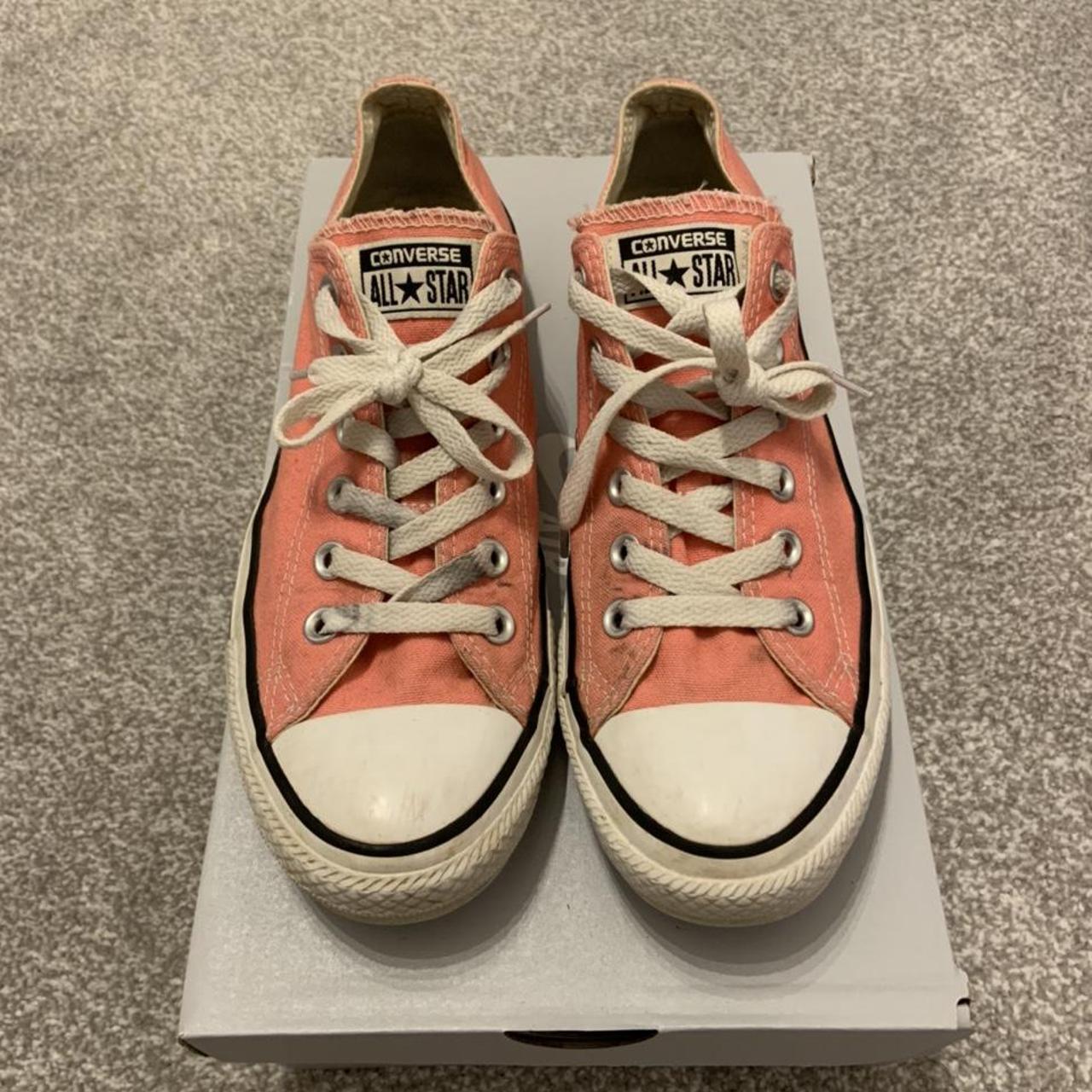 Converse Coral pink All star, UK 7, Excellent... - Depop