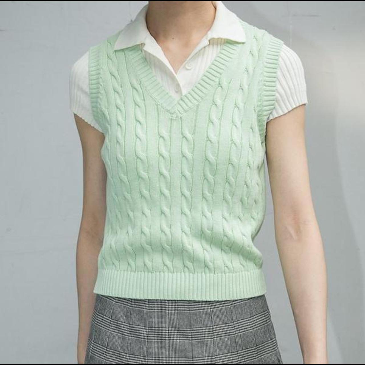 brandy melville marlena light pastel green sweater... Depop