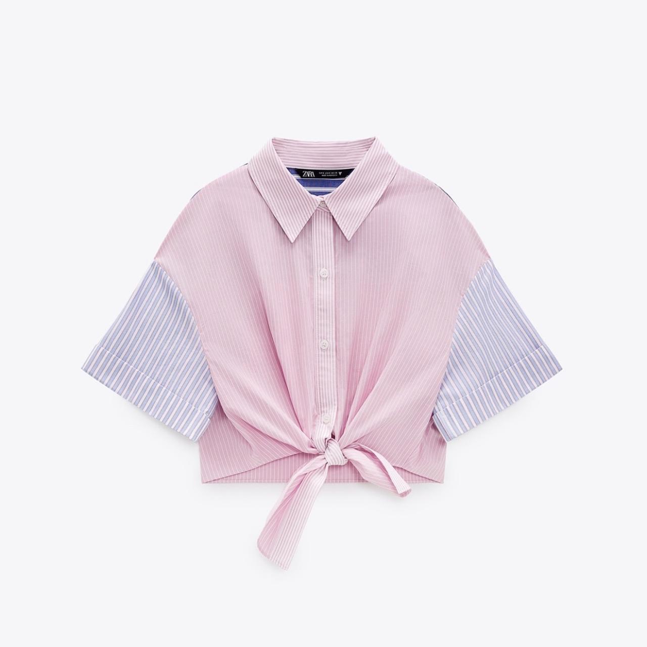 Zara striped shirt 💗 Worn once perfect... Depop