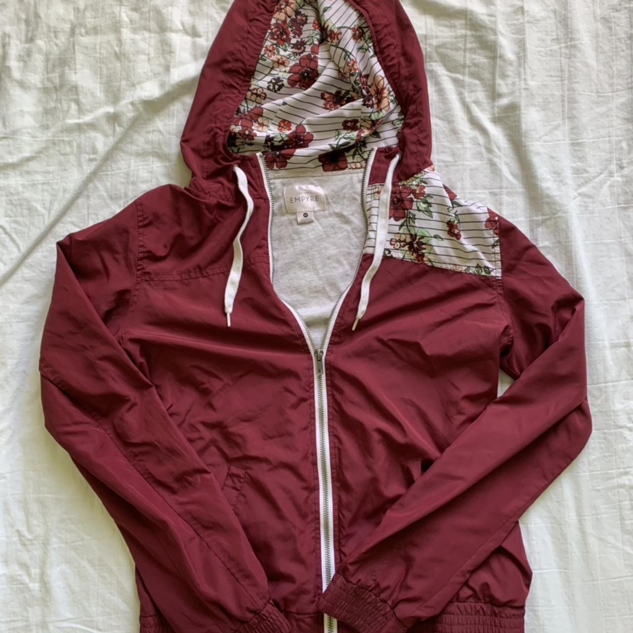 Zumiez Women's Burgundy and Red Coat Depop