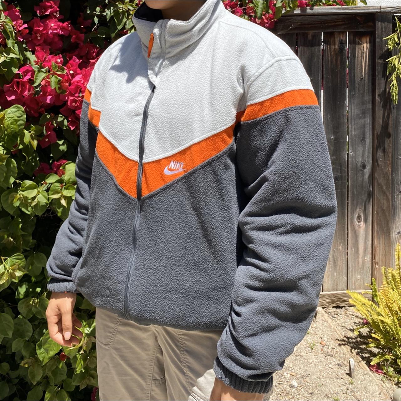 Grey and orange hot sale nike jacket