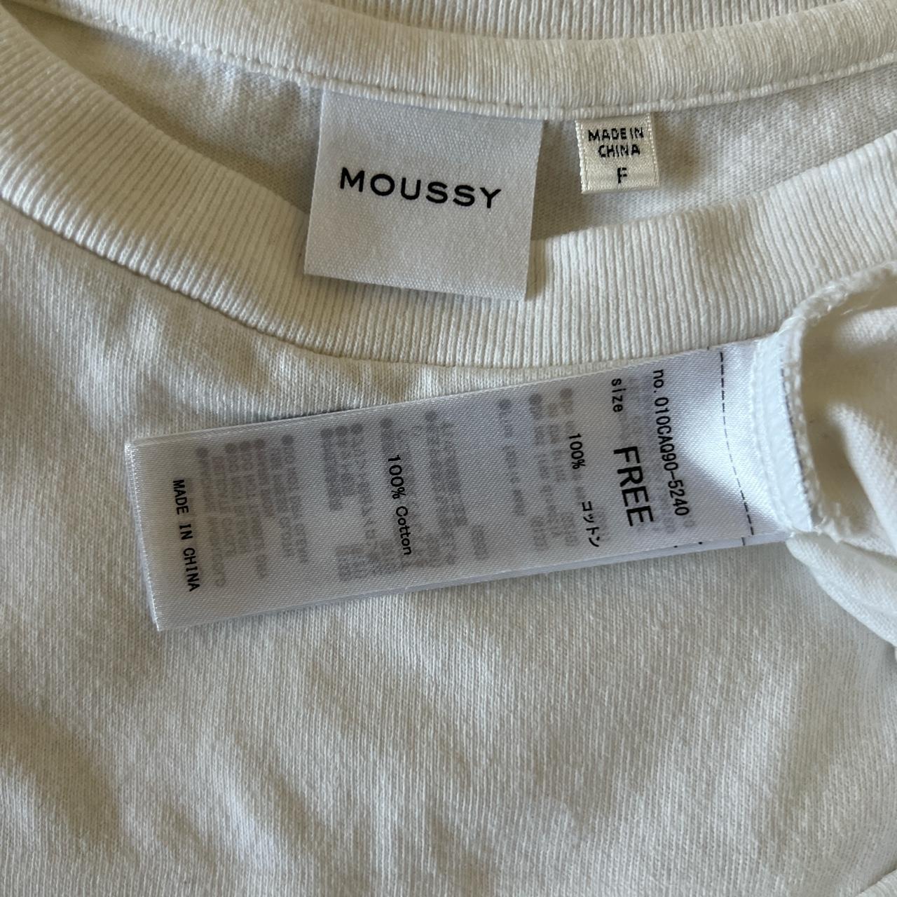 Moussy Tee Shirt MOUSSY PUBLICITY METTALIC LOGO... - Depop