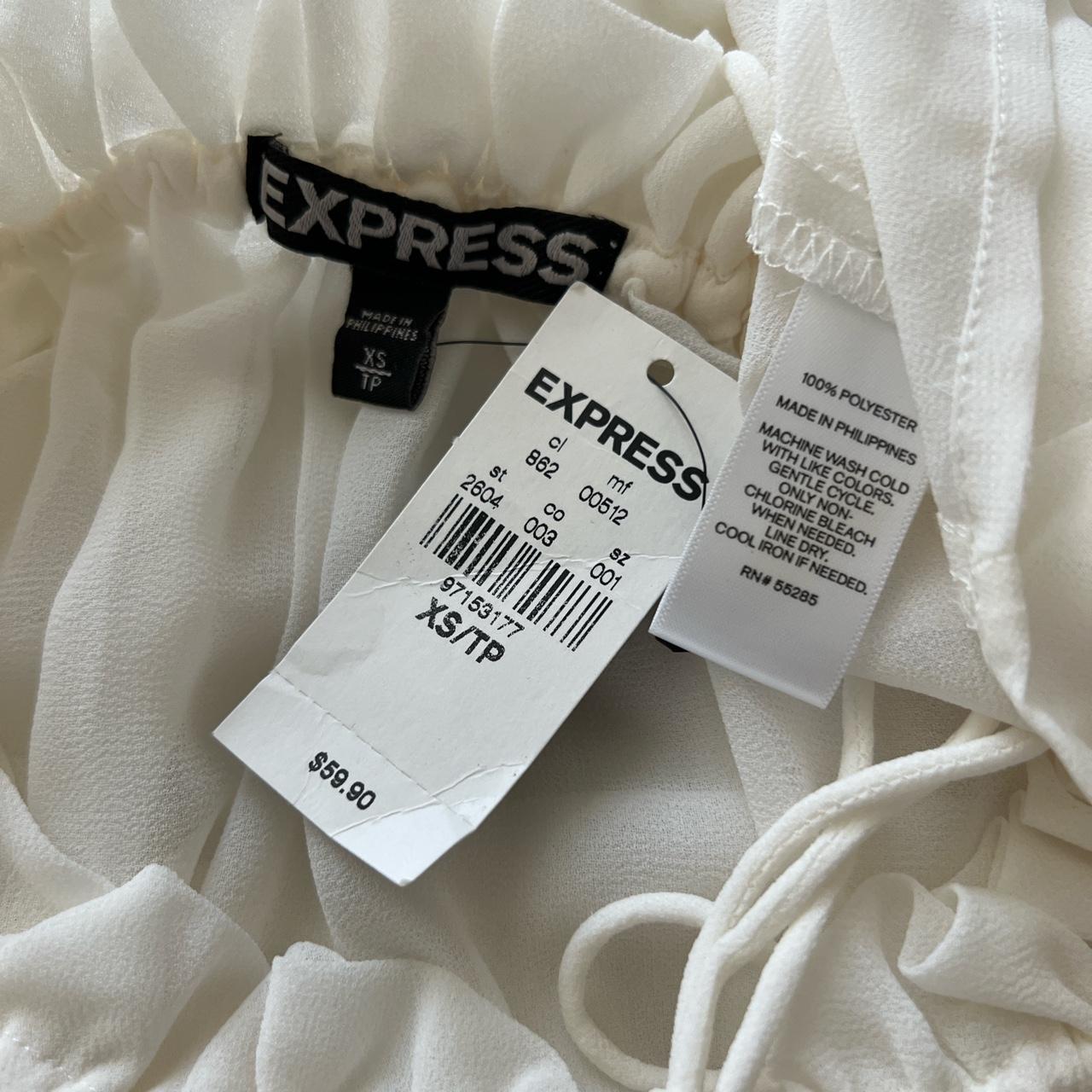 EXPRESS OVERSIZED SHEER TOP NEW WITH TAGS SIZE XS... - Depop