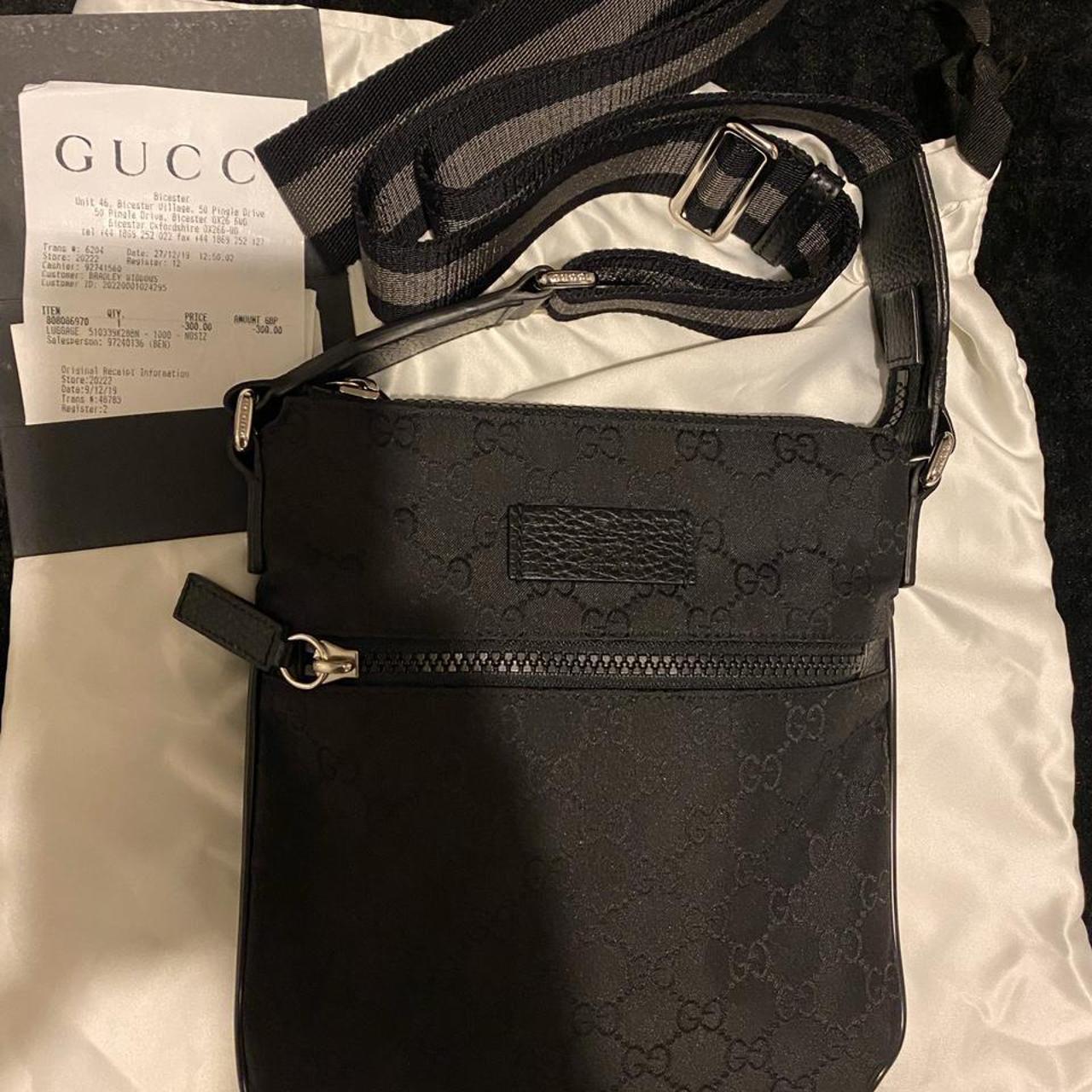 Genuine Gucci messenger bag black canvas bag like... - Depop