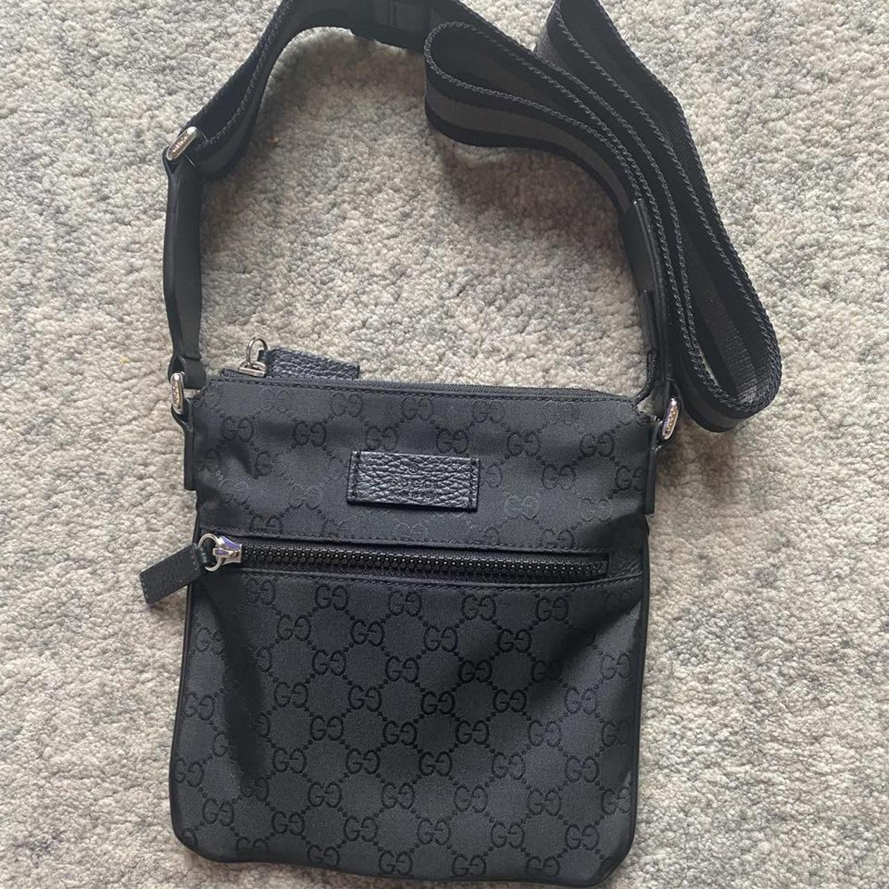 Genuine Gucci messenger bag black canvas bag like... - Depop