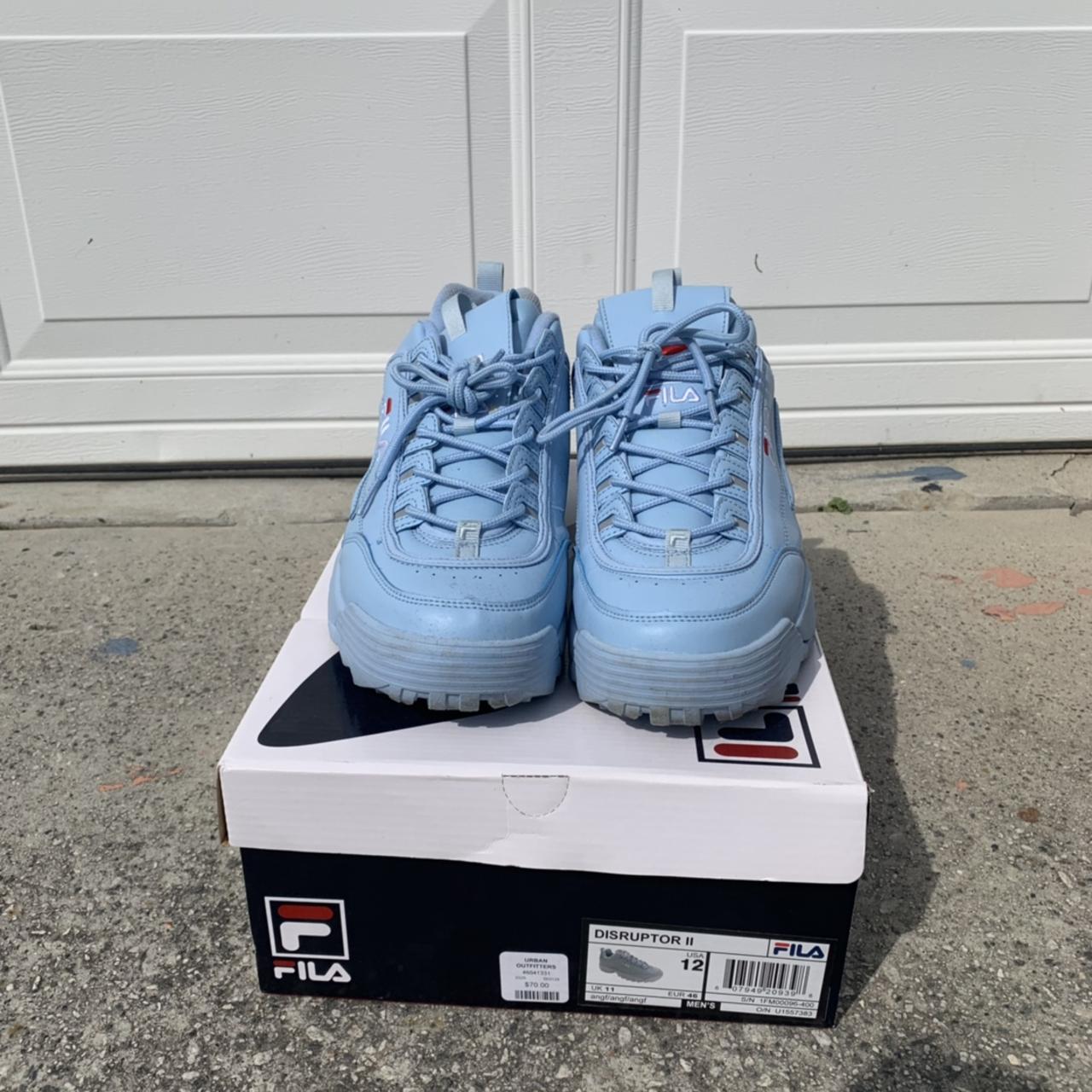 Light blue shop fila shoes