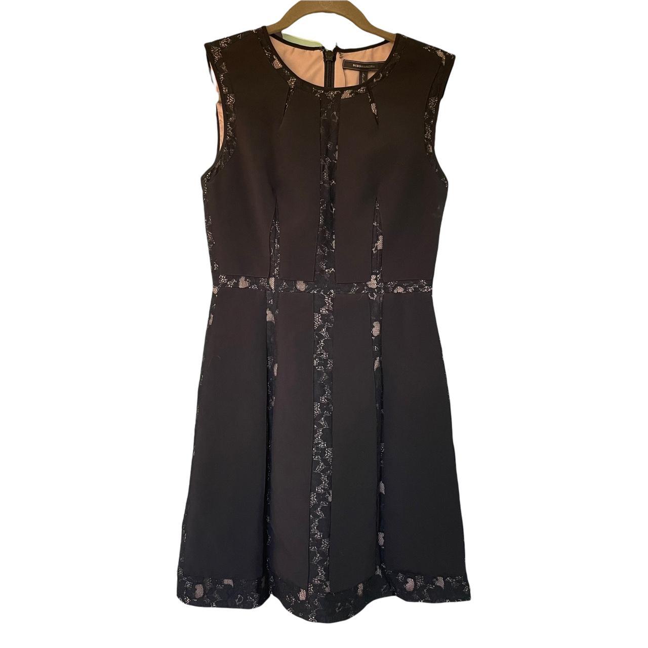 bcbg maxazria marae blocked a line dress lace