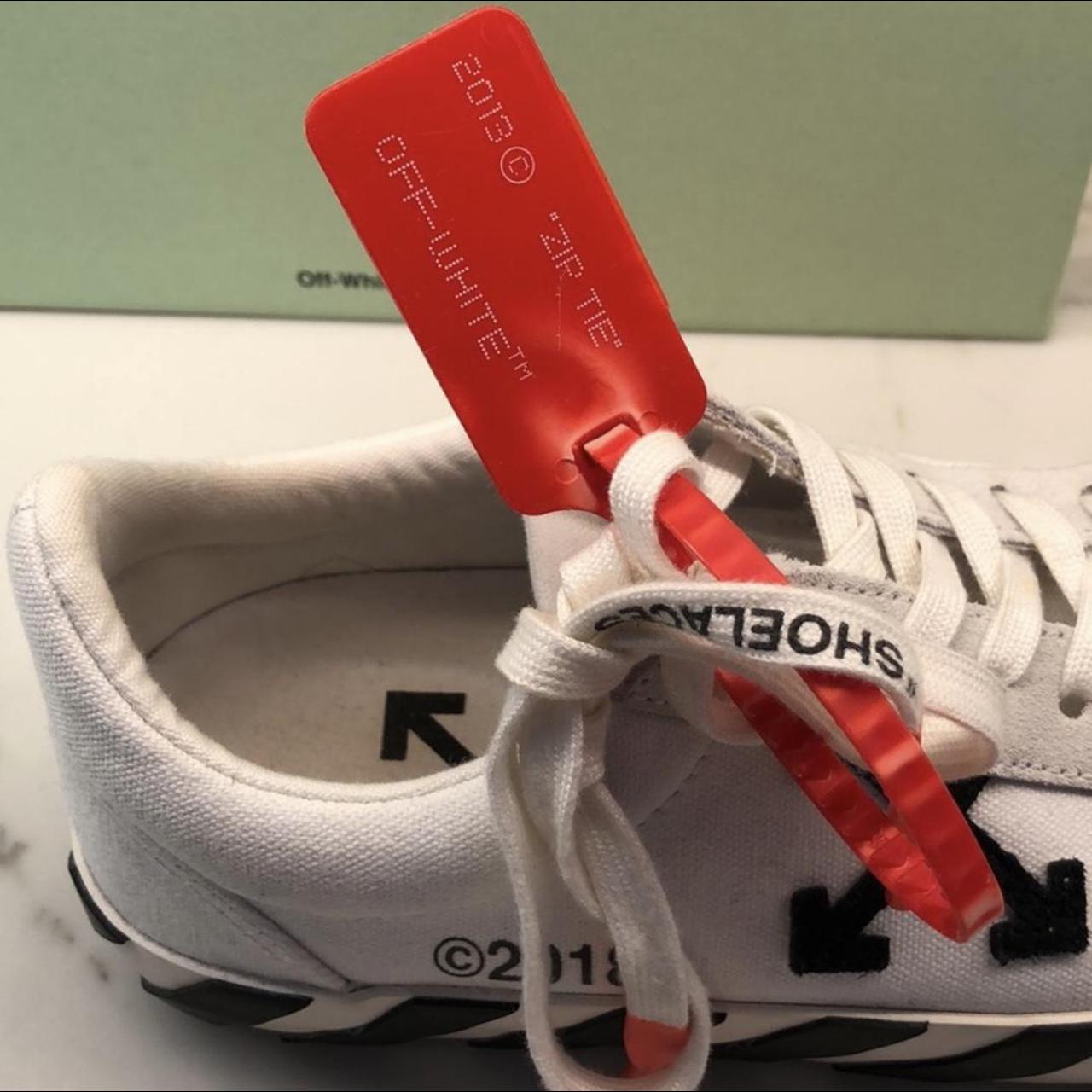 Off-White Vulc Low White (Updated Stripes) shoes.... - Depop