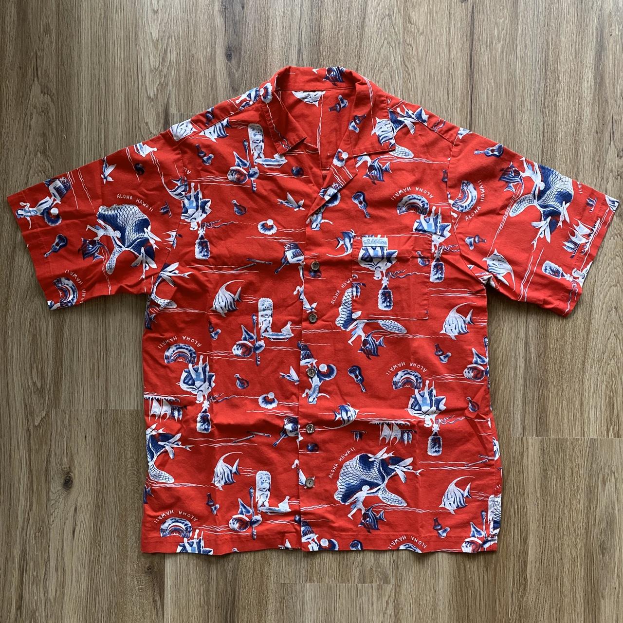 vintage 80s “Aloha” hawaiian shirt, single stitched... - Depop