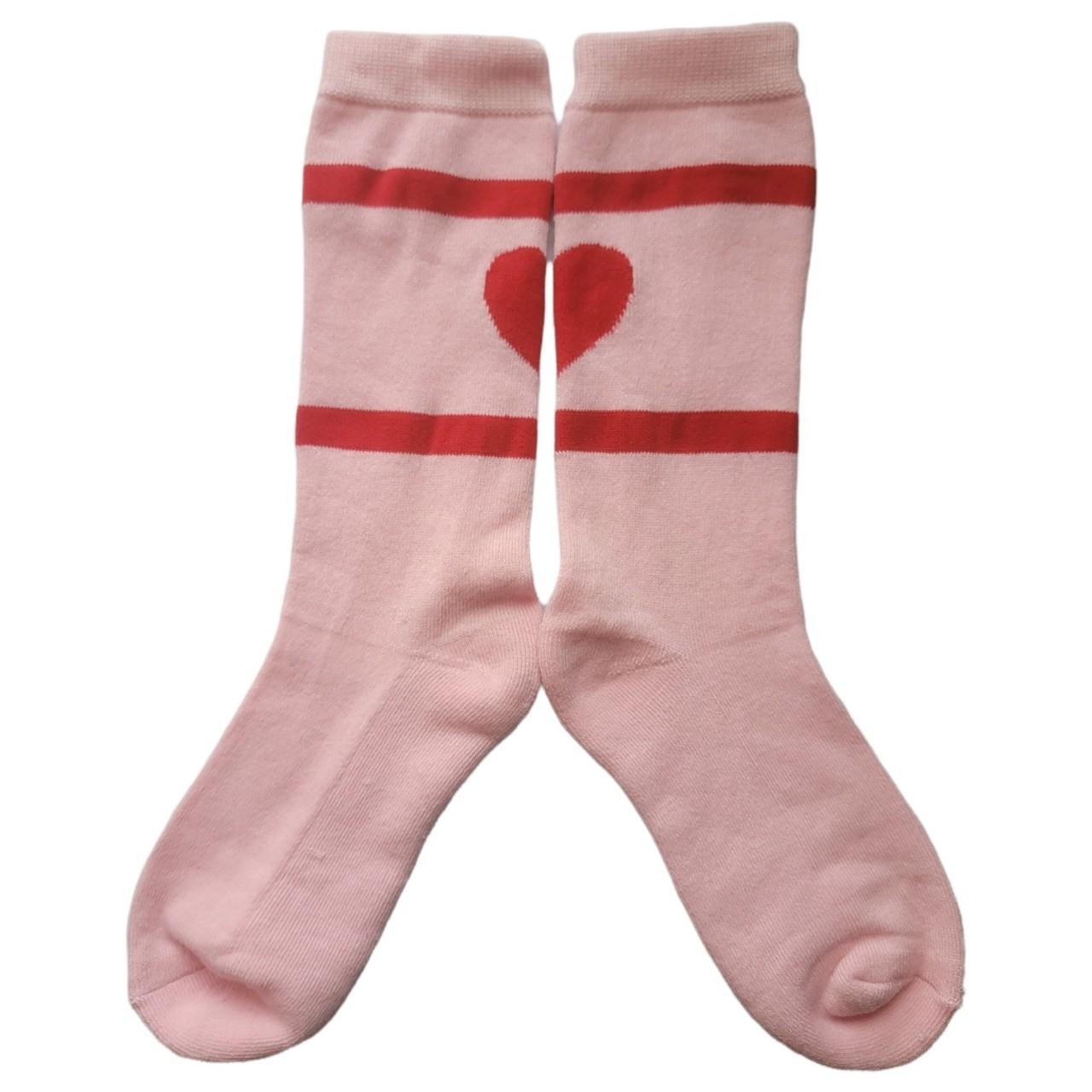 Hot Topic Women's Red and Pink Socks