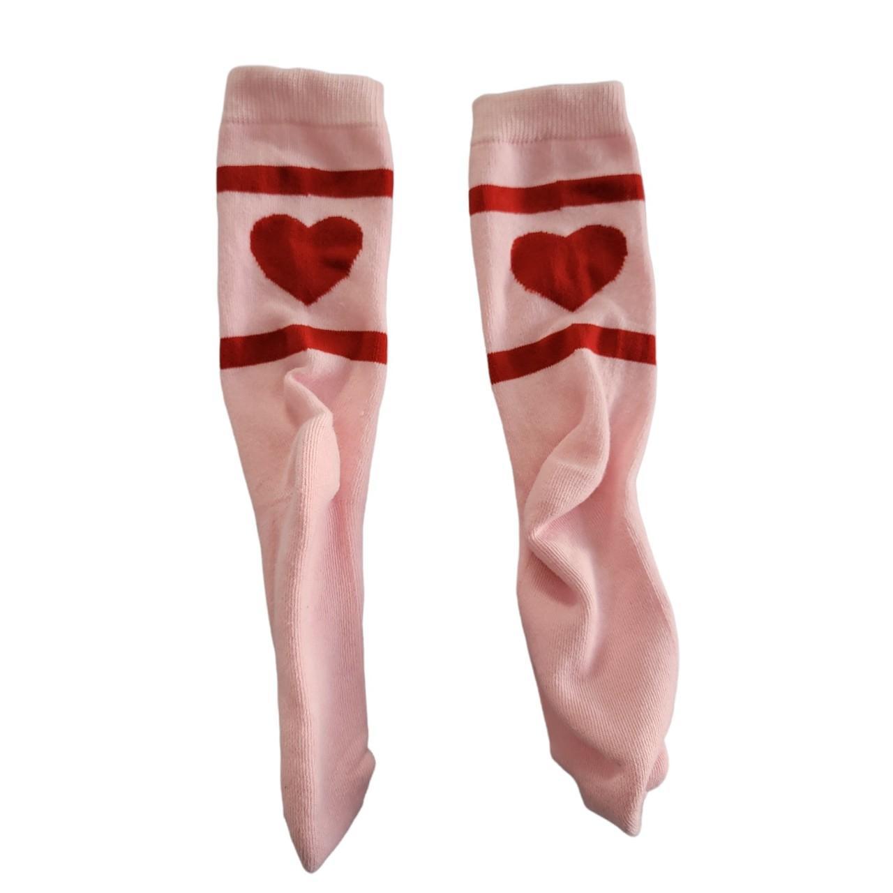 Hot Topic Women's Red and Pink Socks (2)