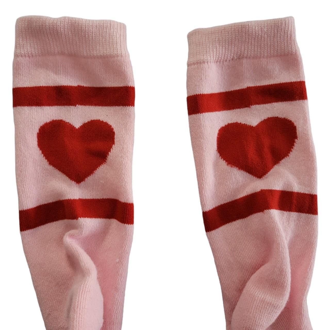 Hot Topic Women's Red and Pink Socks (3)