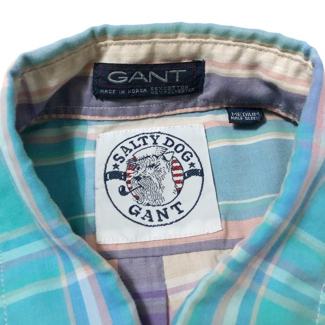 Gant Salty Dog vintage 90s men's top. Madras plaid - Depop
