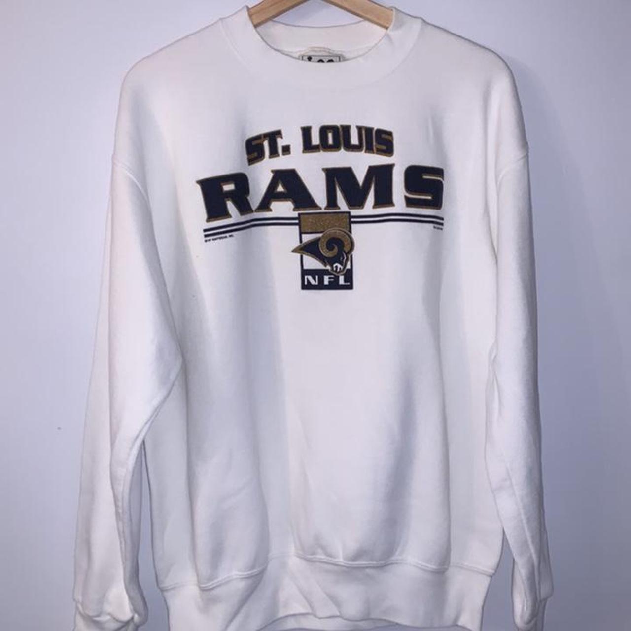 Vintage Logo Athletic St. Louis Rams tee in black. - Depop