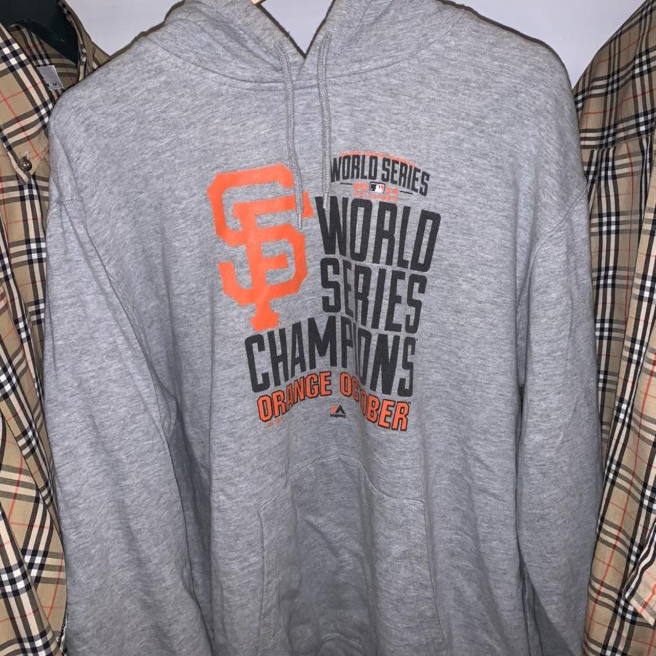 Vintage San Francisco Giants hoodie, grey San - Depop