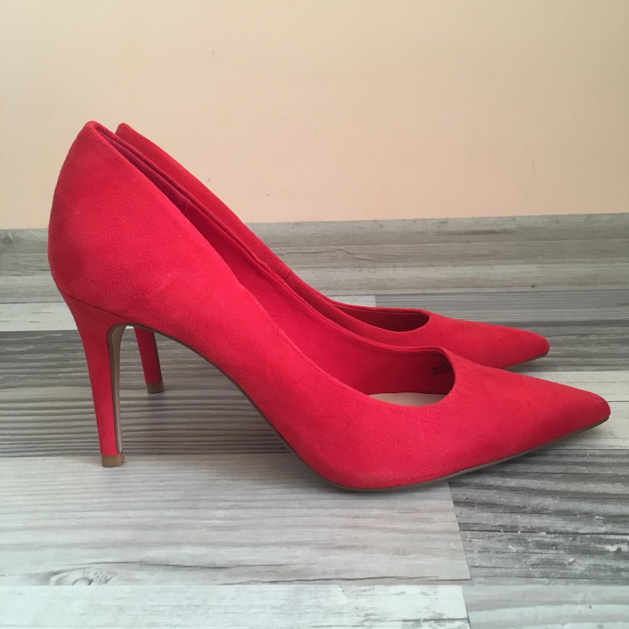 Red high heels #Stradivarius Depop