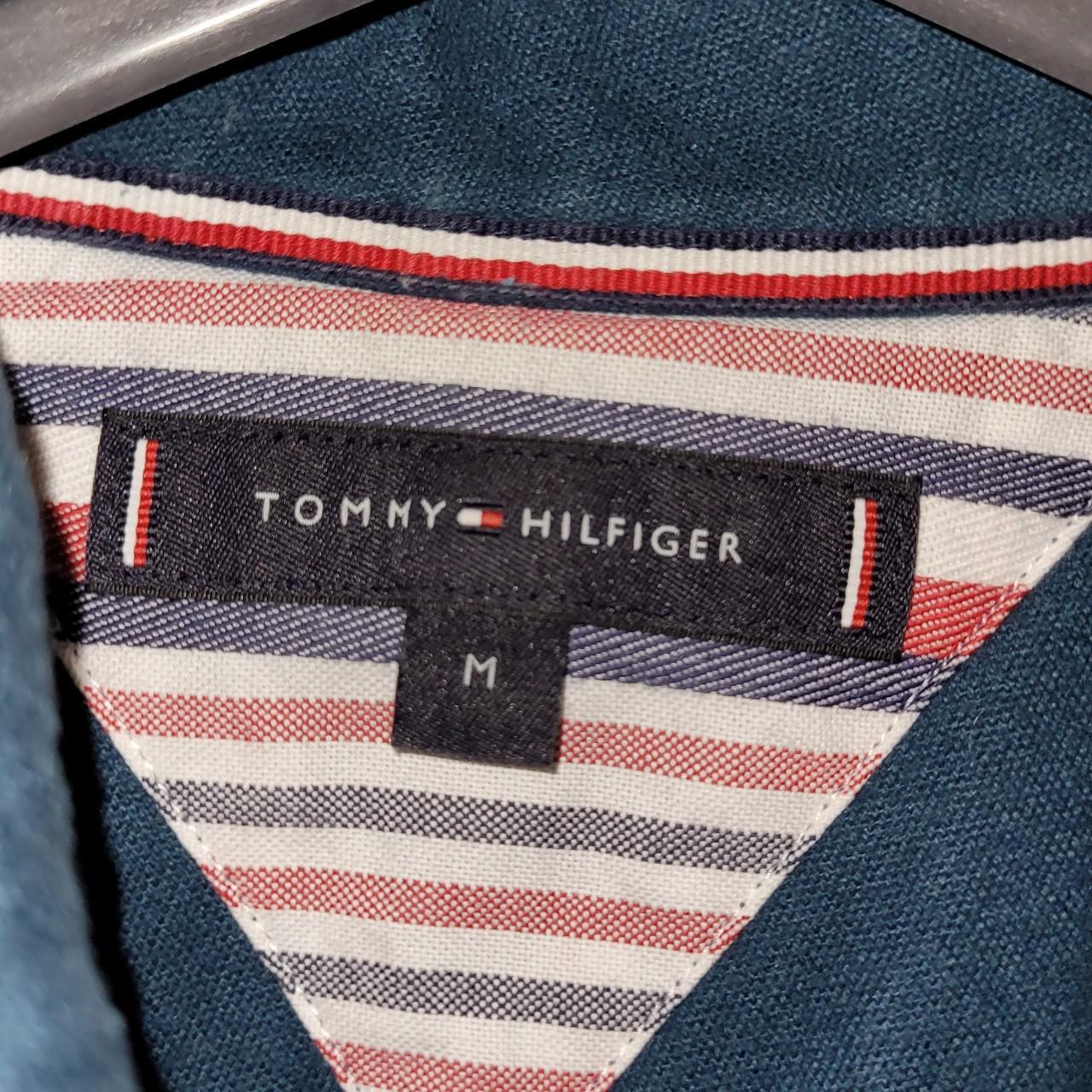 Turquoise Tommy Hilfiger overshirt. Size M. This... - Depop