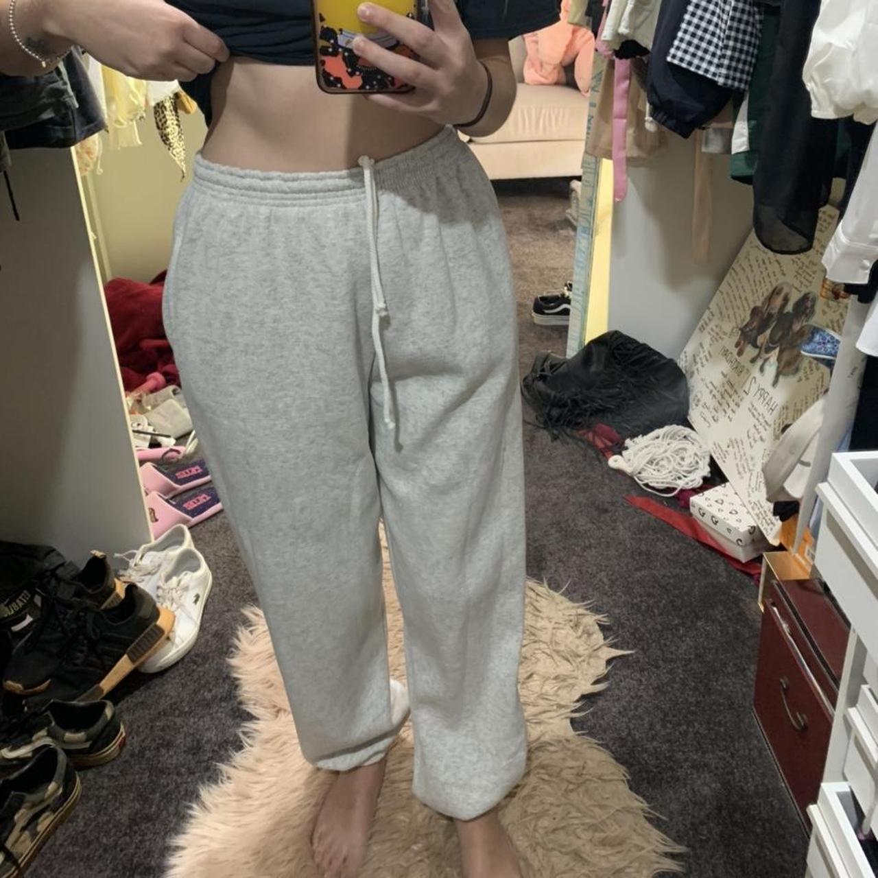 PLT ash grey track pants 🤍 only ever worn for the... - Depop