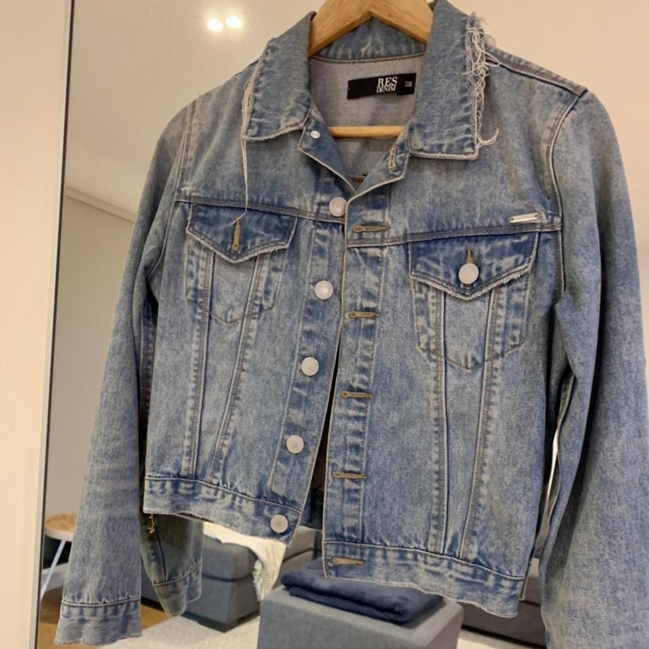 A cool cropped denim jacket. RES DENIM - Depop