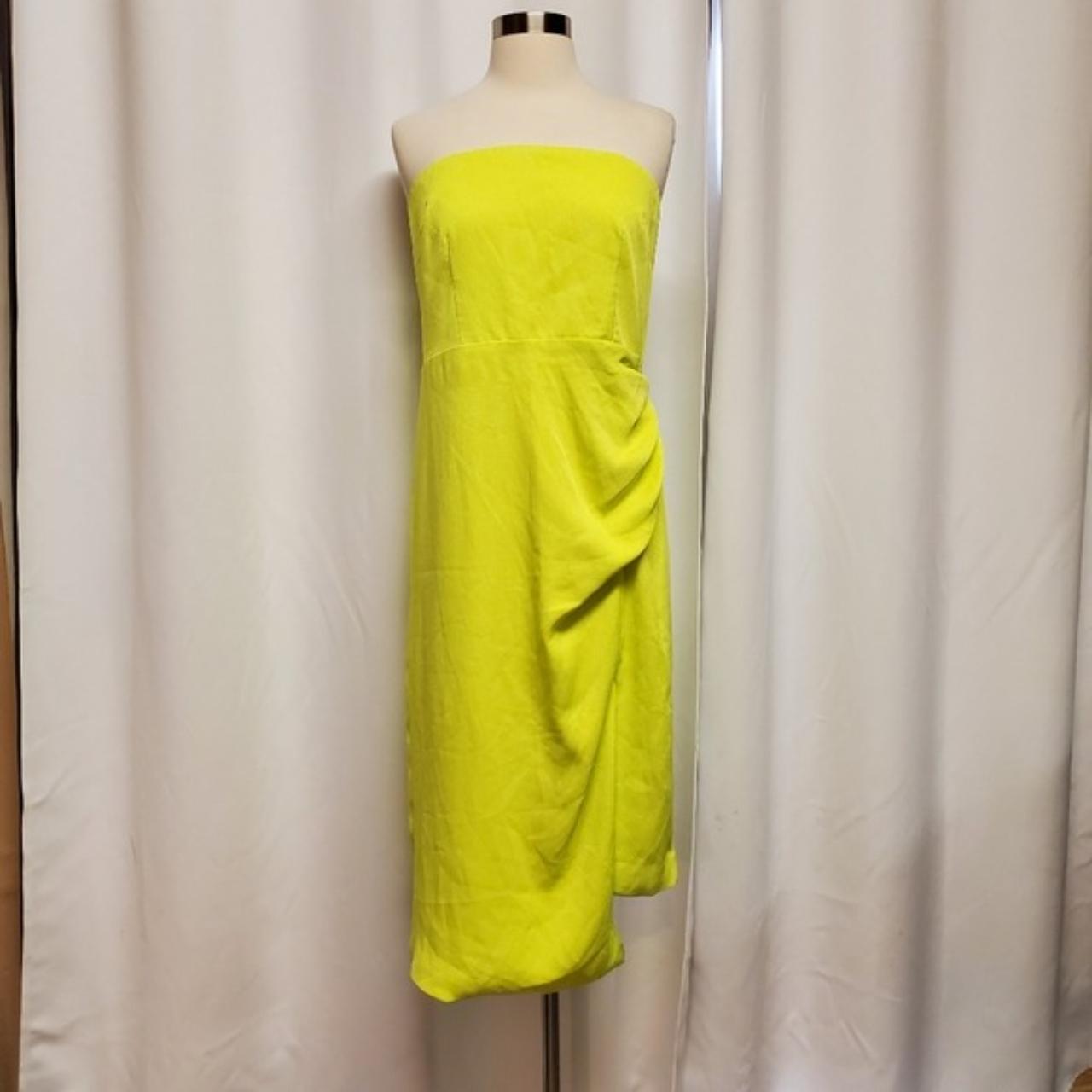 Cushnie For Target Lime Green Chartreuse Strapless... Depop