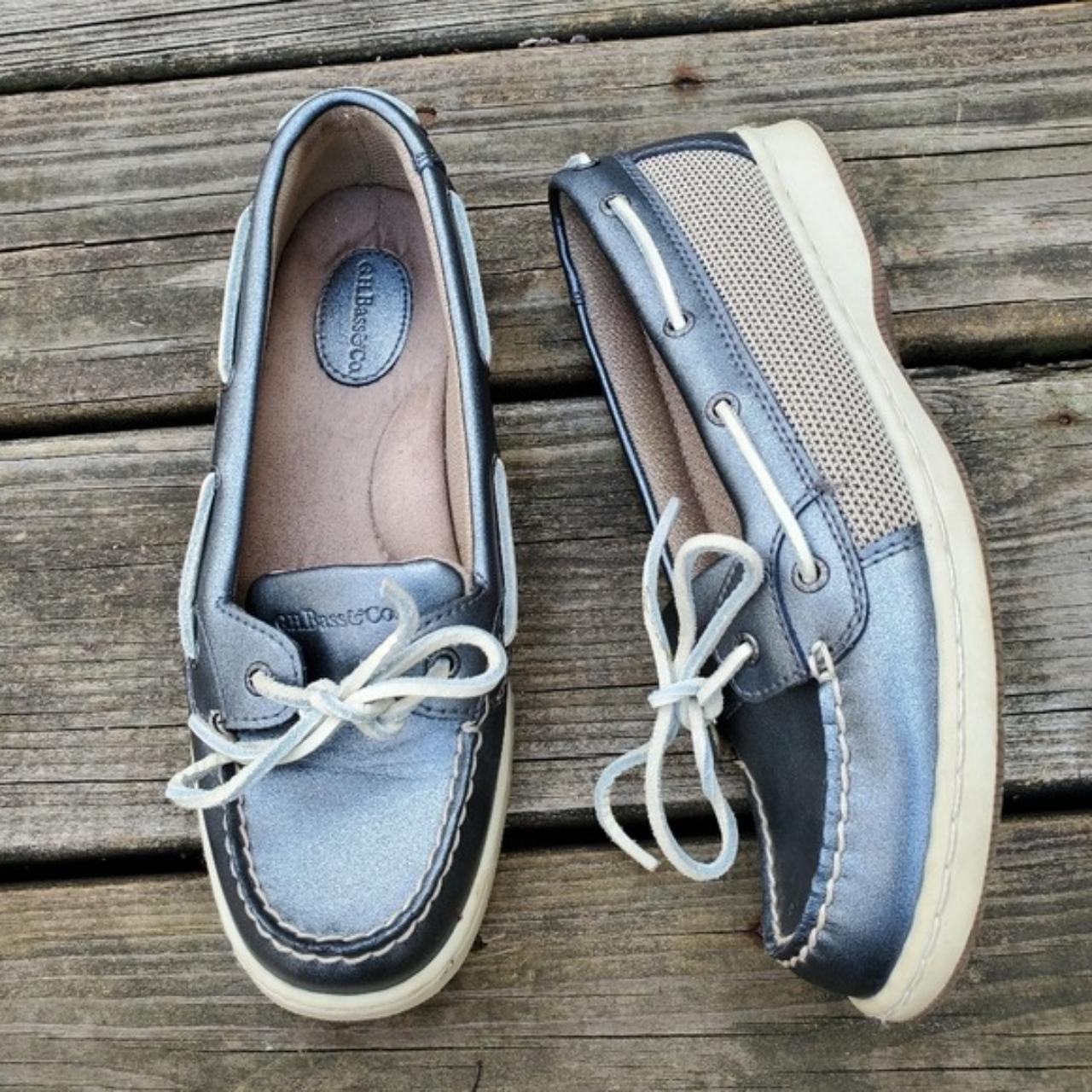 Silver store boat shoes