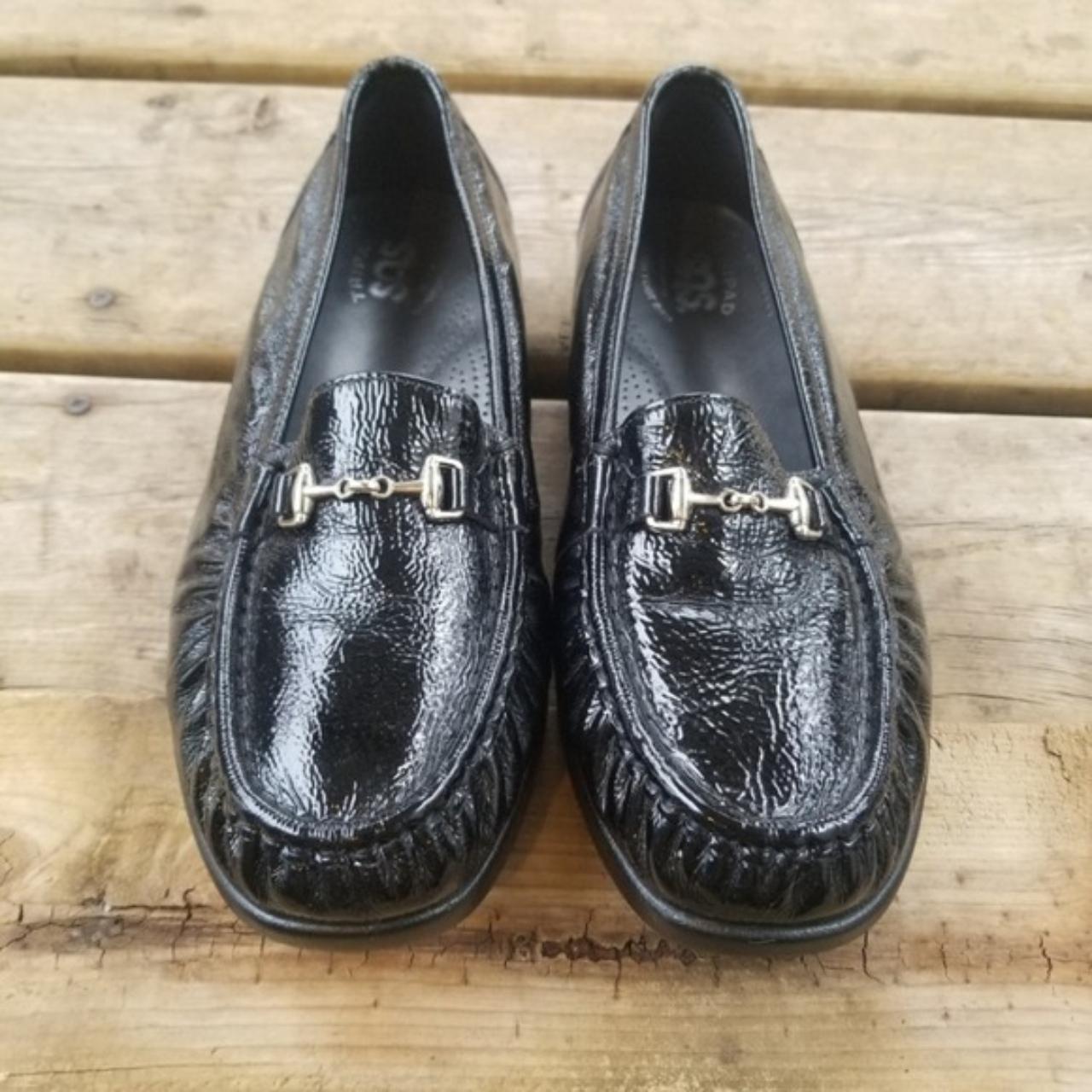 SAS Shoes Metro Black Patent Leather Moccasin Slip... - Depop